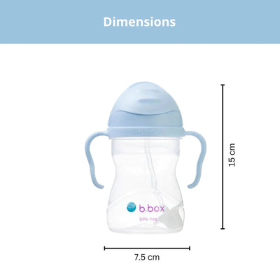 Weighted Straw Sippy Cup 240ml Bubblegum Light Blue