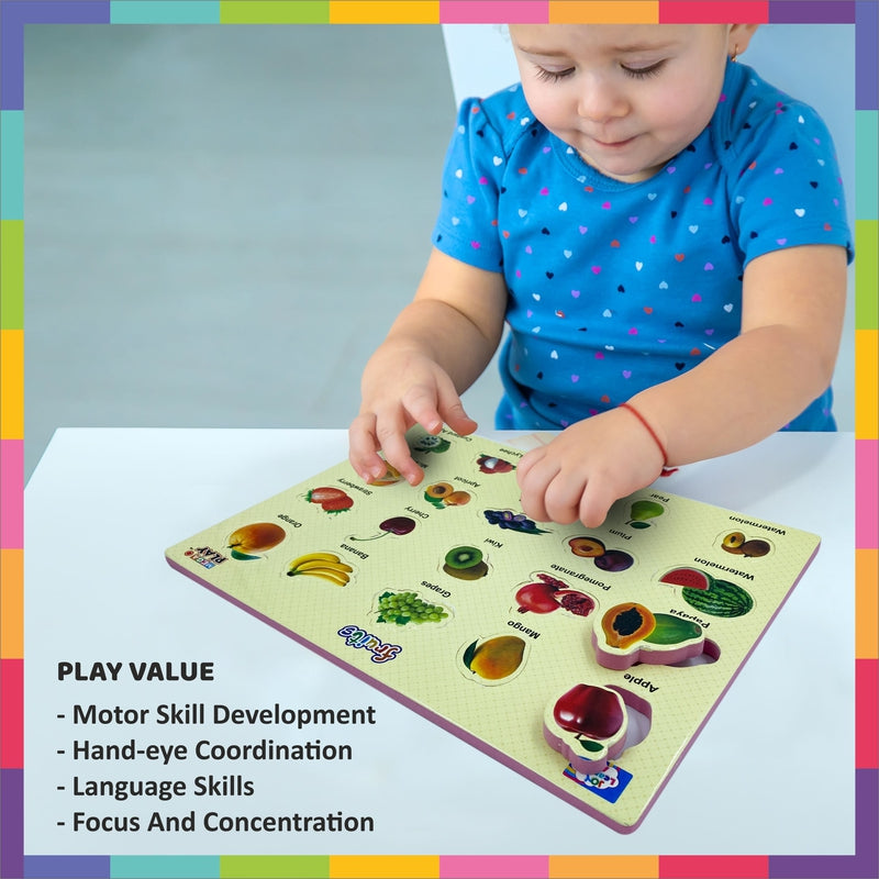 Learning Set (5 Puzzles: Alphabets, Numbers, Animals, Fruits and Vegetables)