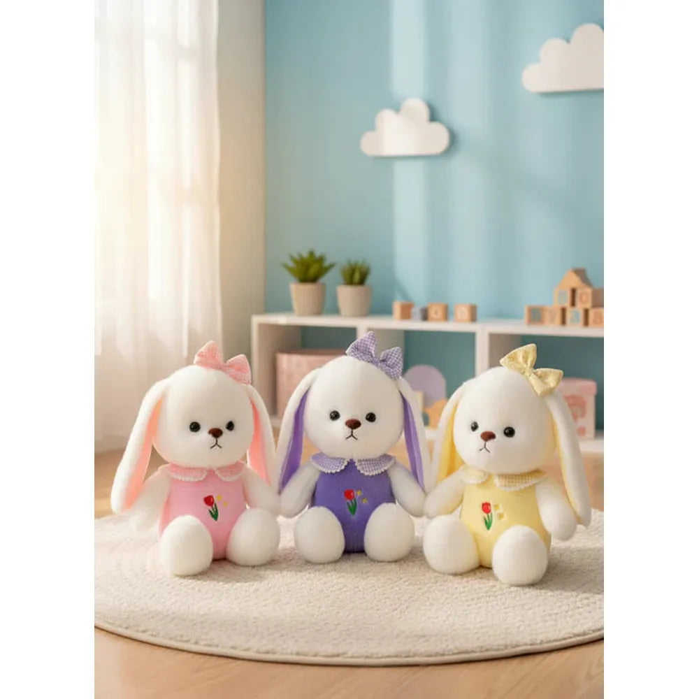 CuddleNest White Plush Bunny Soft Toy - 35cm