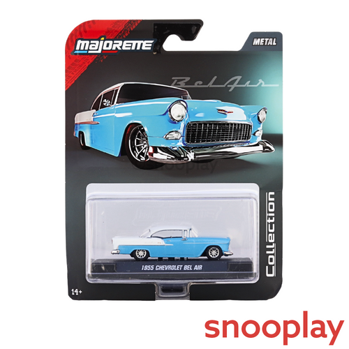 Majorette Original 1955 Chevrolet Bel Air Licensed Diecast Car | 1:64 Scale (7 Years till Grown Ups)