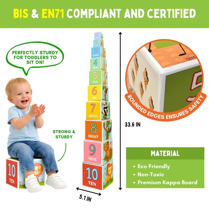 PepPlay Stacking & Nesting Cube | Early Learning Through Stacking Play