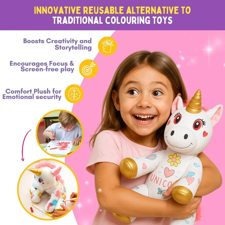 PepPlay Redoobles Doodle Unicorn | Wash, Colour & Reuse Fun