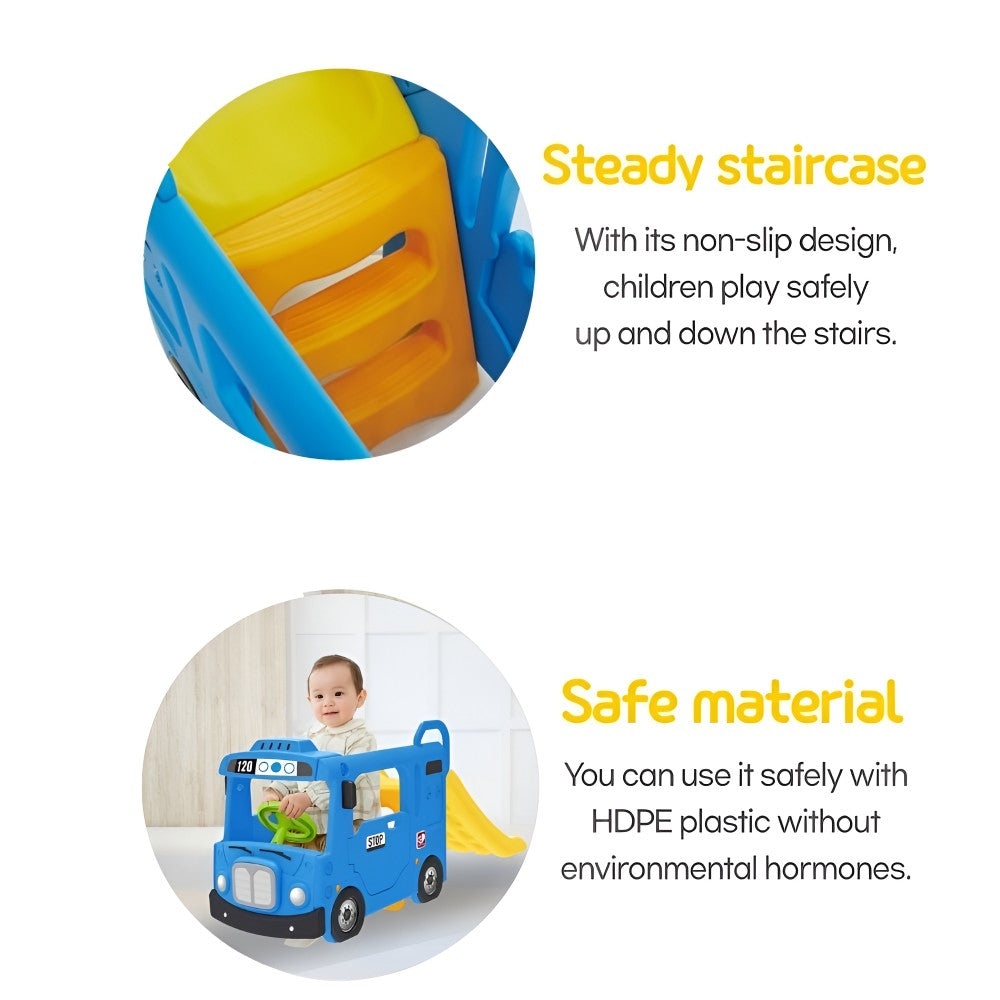 YAYA Blue Compact Bus Slide (1-6 Years)