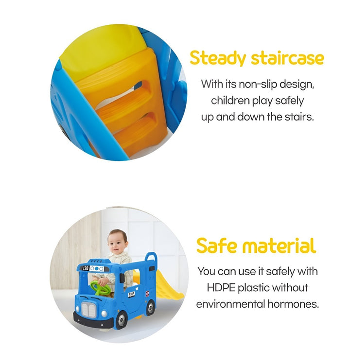 YAYA Blue Compact Bus Slide (1-6 Years)