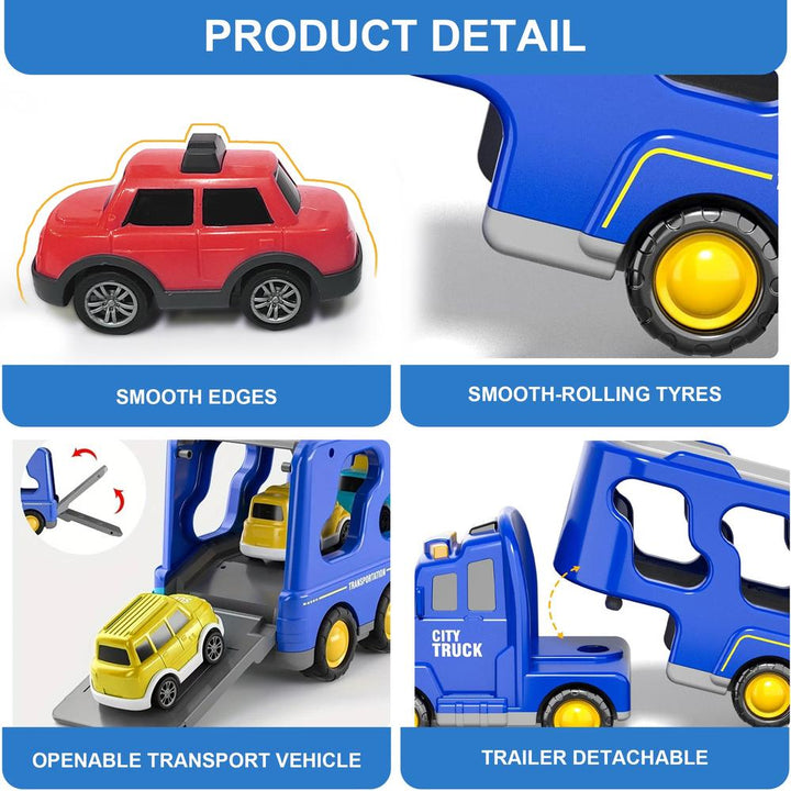 Kidology 5-in-1 Friction Powered Truck Toy Set