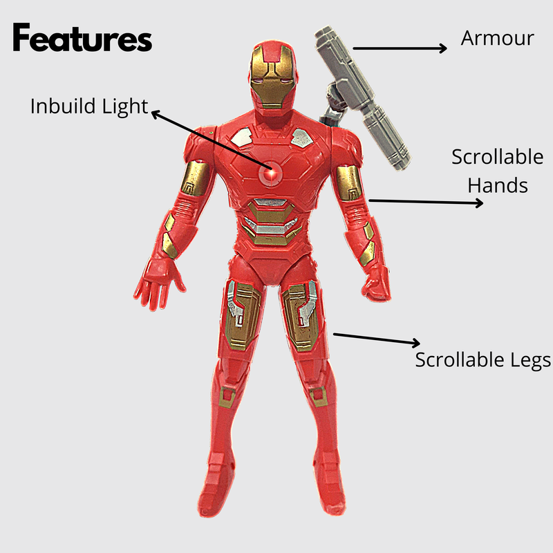 Thor | Thor with Hammer Action Figures | Iron Man Action Figures | (Thor & Iron Man - 2 in 1)