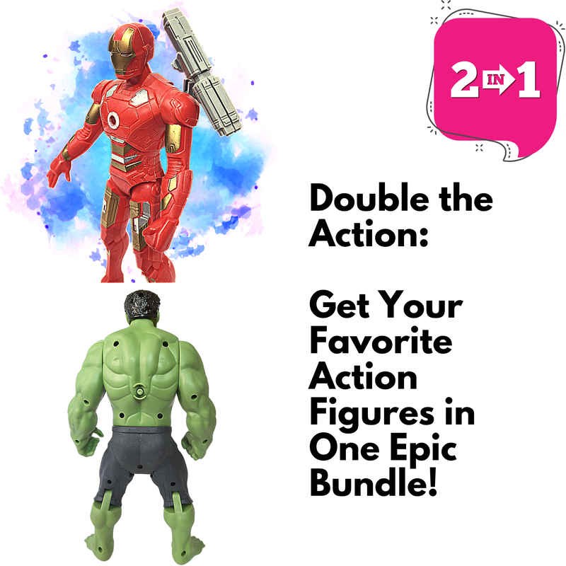 Iron Man | Action Figures | Iron Man Toys | Hulk | Hulk Action Figure (Iron Man & Hulk)