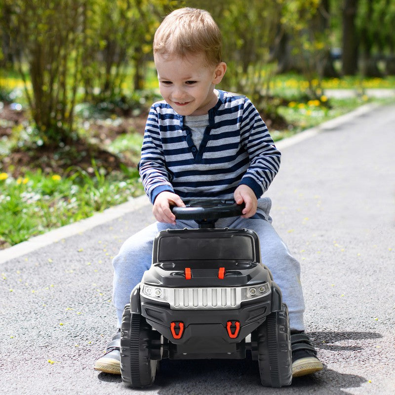 Speedy Baby Ride On Car For Kids,Push Ride On Toy Jeep With Music&Led Light | Toddlers Push Ride Kids Car With Backrest,Under Seat Storage To Steering Wheel - COD Not Available