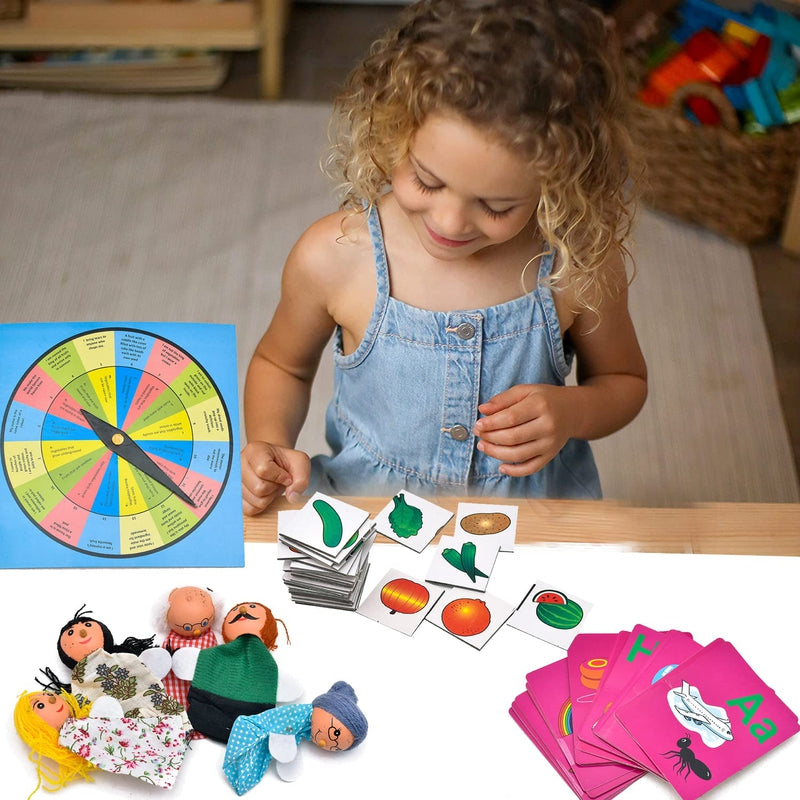 Learnings Juniors Language Kit Toy Skill Developmental Kids Toy Alphabets Finger Puppets Oranges and Lemons Sentence Making for 5 to 7 Year's Kid - for Gifting