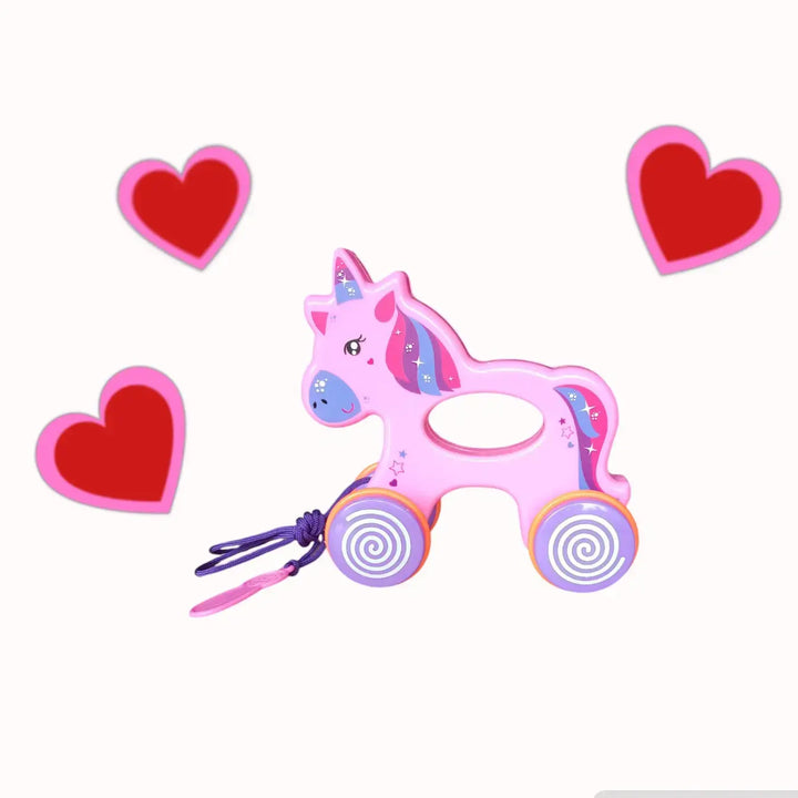 Ratna's sparky the unicorn Pull Along Toy