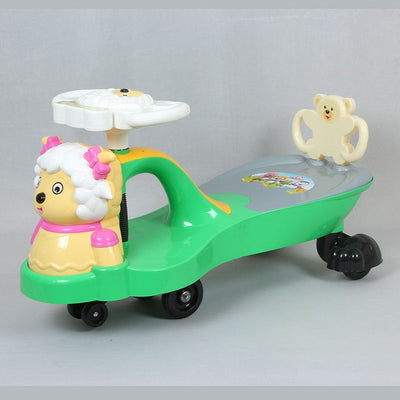 Twist, Magic and Swing Car Ride Ons for Kids (Strong Durable Quality with Musical Horn on Steering)9020 E Green