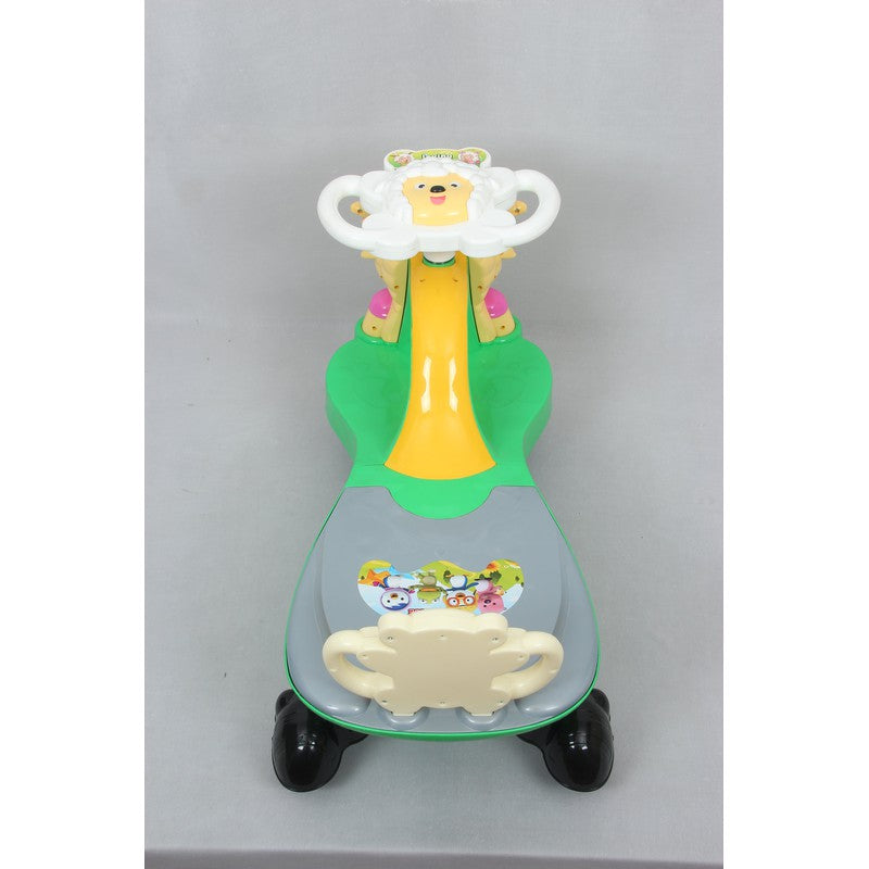 Twist, Magic and Swing Car Ride Ons for Kids (Strong Durable Quality with Musical Horn on Steering)9020 E Green