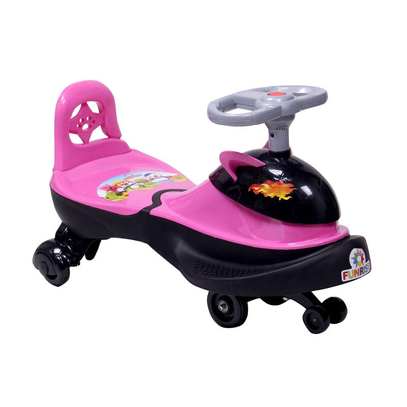 Twist, Magic and Swing Car Ride Ons for Kids(Strong Durable Quality with Musical Horn on Steering )9030 E Pink