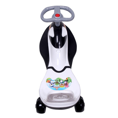 Twist, Magic and Swing Car Ride Ons for Kids(Strong Durable Quality with Musical Horn on Steering)9030 E White