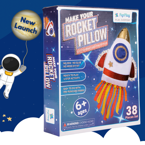 Make Your Rocket Pillow - DIY Easy To Make Activity Kit (6-12 Years)