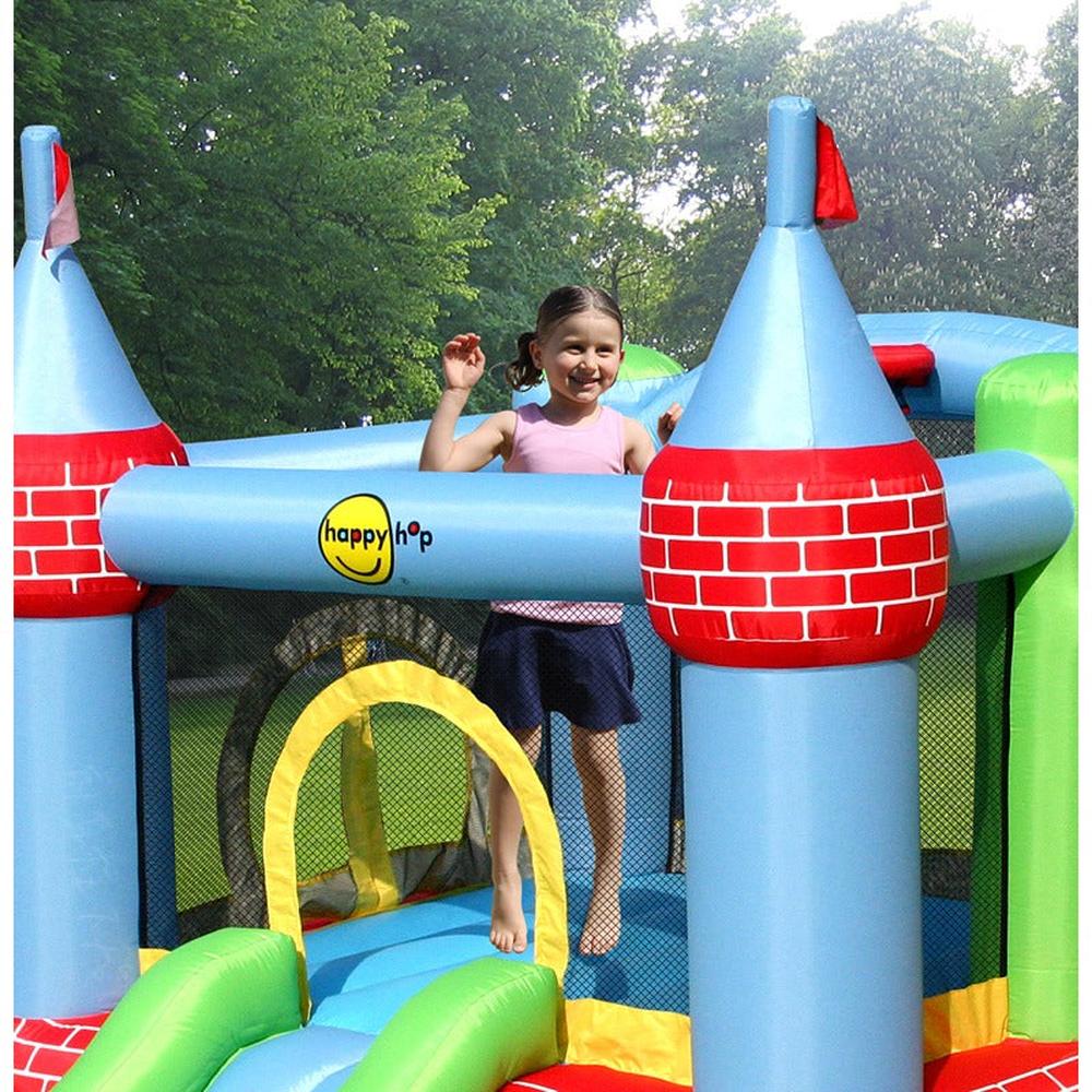 Farmyard Fun Jumping Castle with Slide, Ball Pit & Basketball Hoop | Weight- 17.47 Kg (3-8 Years)
