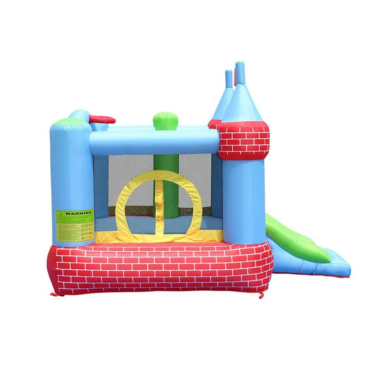 Farmyard Fun Jumping Castle with Slide, Ball Pit & Basketball Hoop | Weight- 17.47 Kg (3-8 Years)