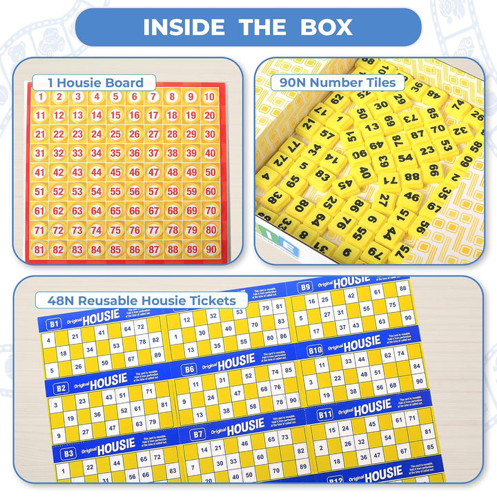 Ratna's Original Housie Board Game Set | Tambola Party Game | 48 Cards