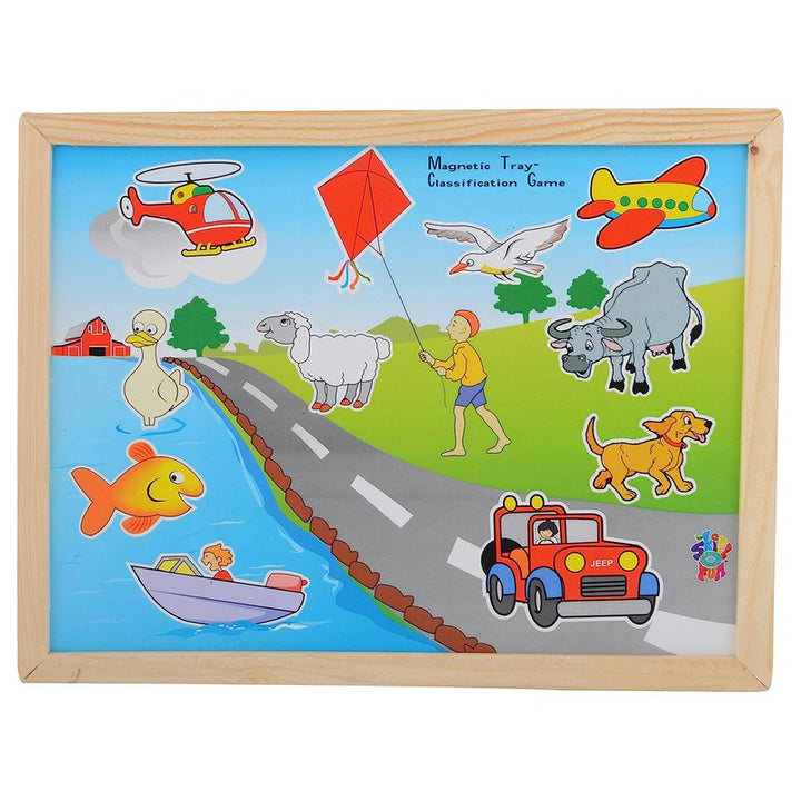 Magnetic Twin Play Tray - Classification Game, Multi Color