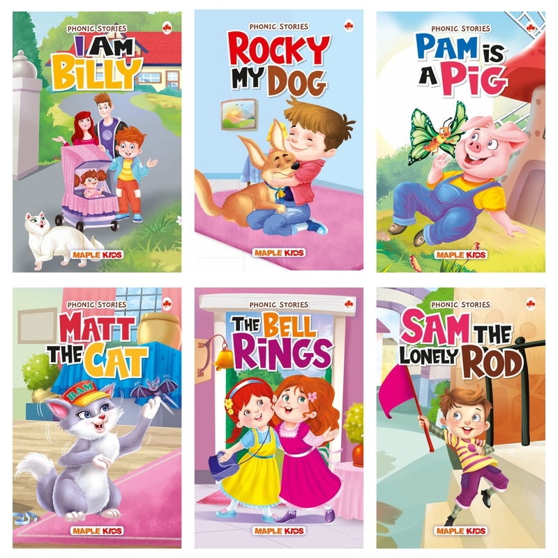 Phonic Reader (Illustrated) (Set of 6 Books) - Story Book for Kids