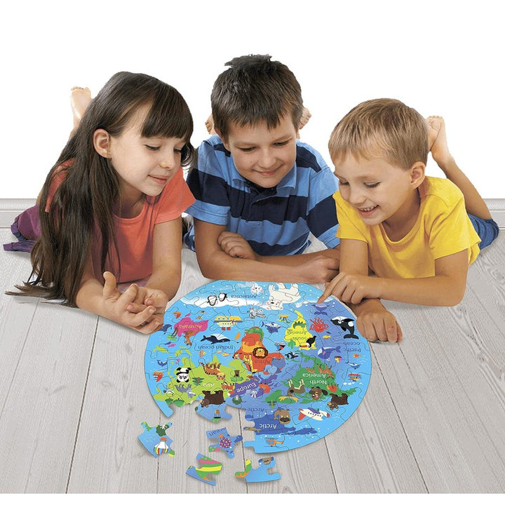 Creative Wooden Jigsaw Puzzle - 66 Pcs - World Map