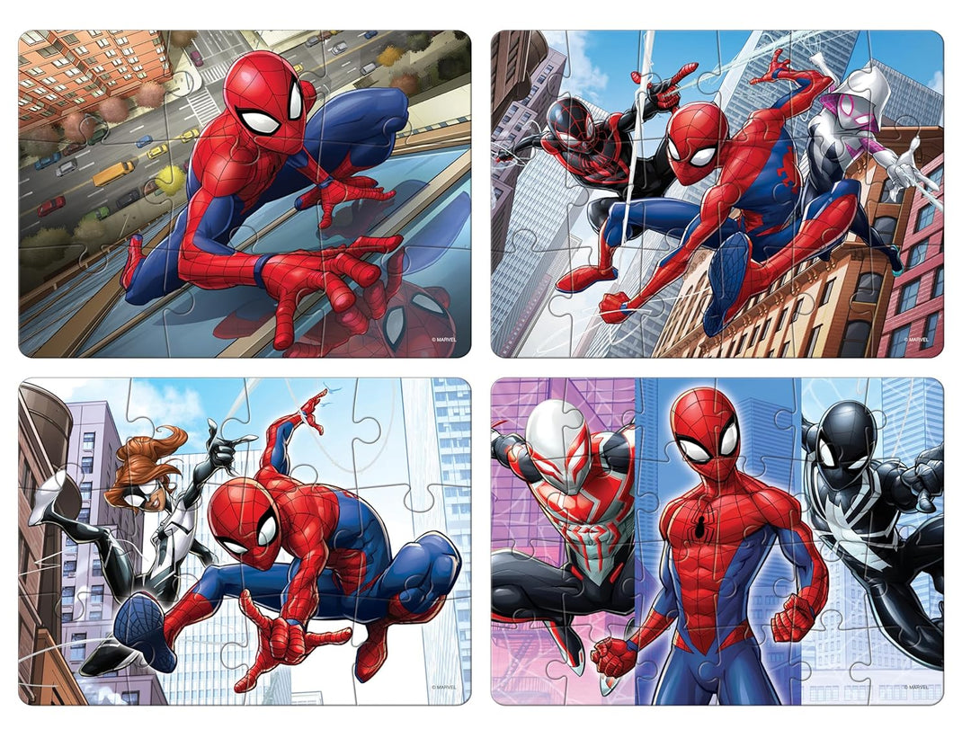 Frank Marvel Spiderman 4-in-1 Jigsaw Puzzle Set for Kids | Set of 4 Jigsaw Puzzle