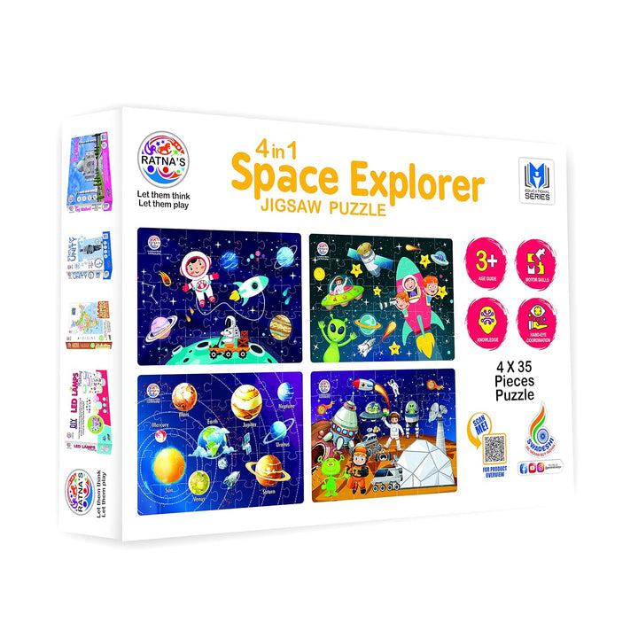 Ratna's 4 in 1 Space Explorer Jigsaw Puzzle – 140 Pieces