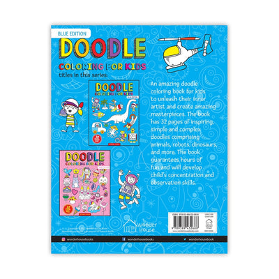 Doodle Coloring For Kids - Blue Edition