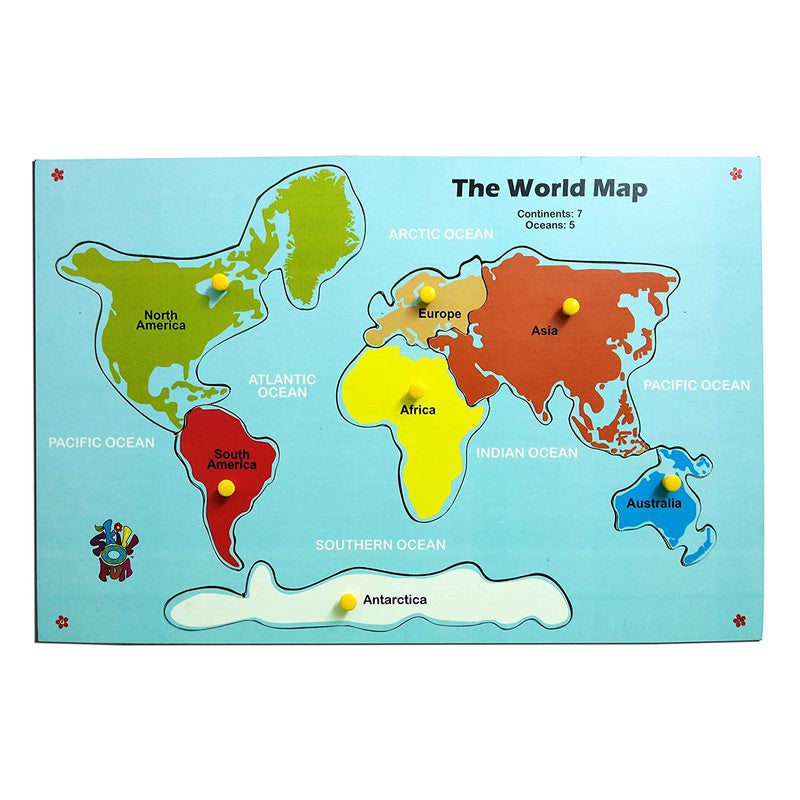 Map of Continent - Educational Puzzle (7-10 Years)