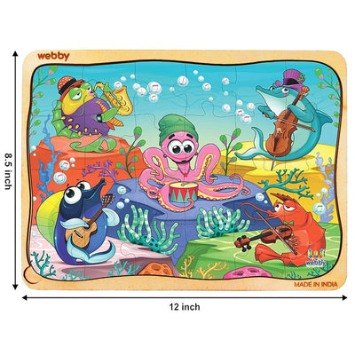 Underwater Orchestra Wooden Jigsaw Puzzle, 24pcs