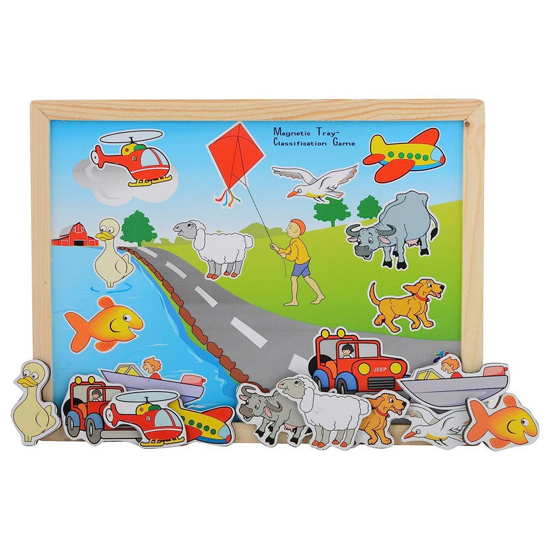 Magnetic Twin Play Tray - Classification Game, Multi Color