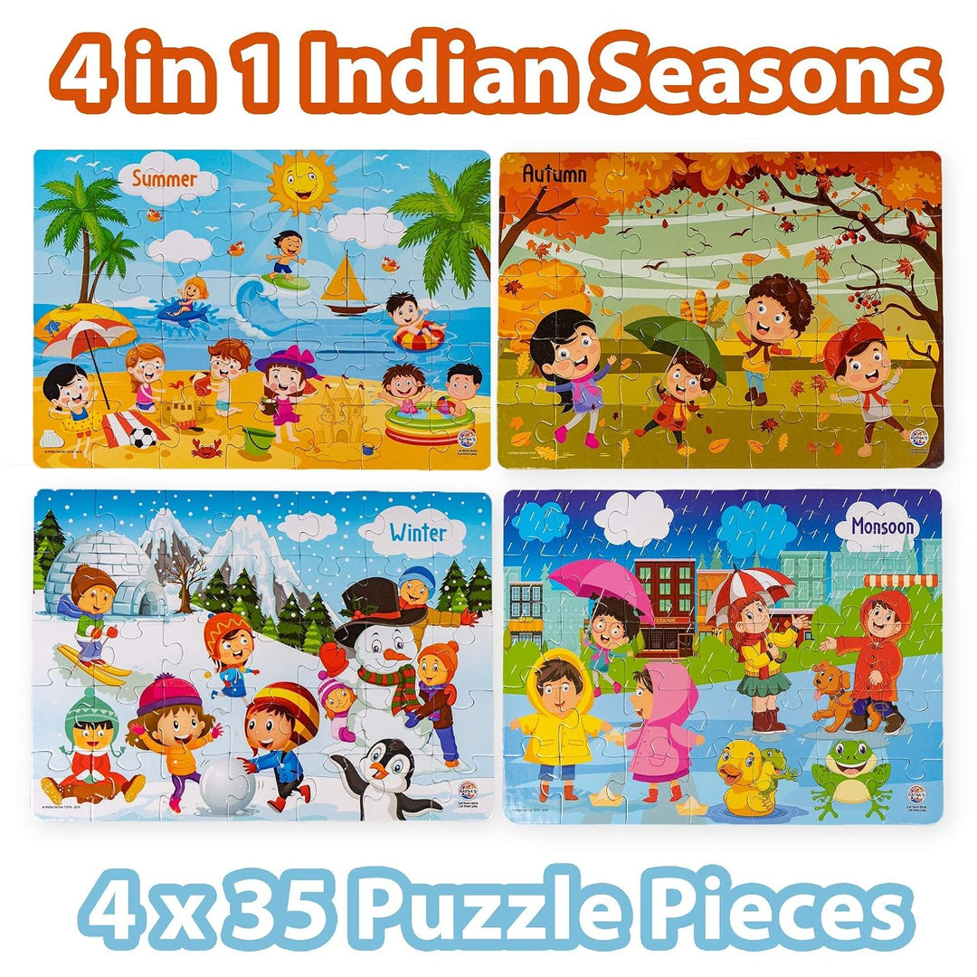 Ratna's 4-in-1 Seasons | Jigsaw Puzzle | 35 Pieces Each