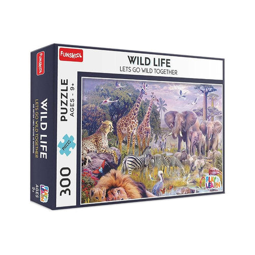Original Funskool Wild Animal Jigsaw Puzzle - 300 Pieces (9-10 Years)