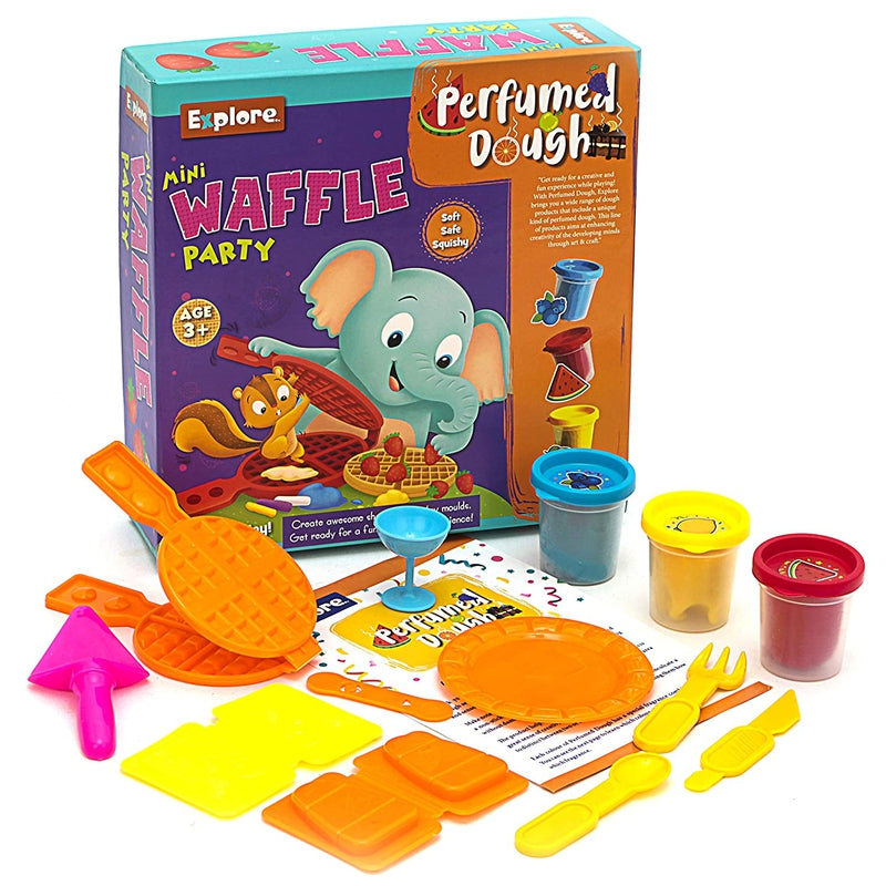 Return Gifts (Pack of 3,5,12) Perfumed Dough Mini Waffle Party Kit Explore