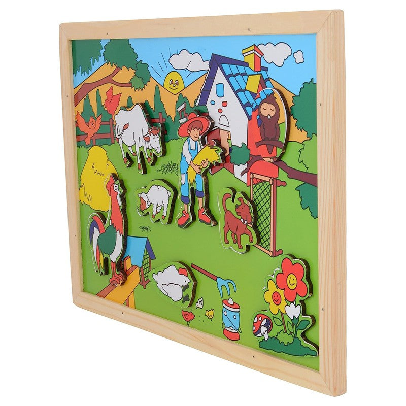 Magnetic Twin Play Tray - Bright and Sunny Day, Multi Color