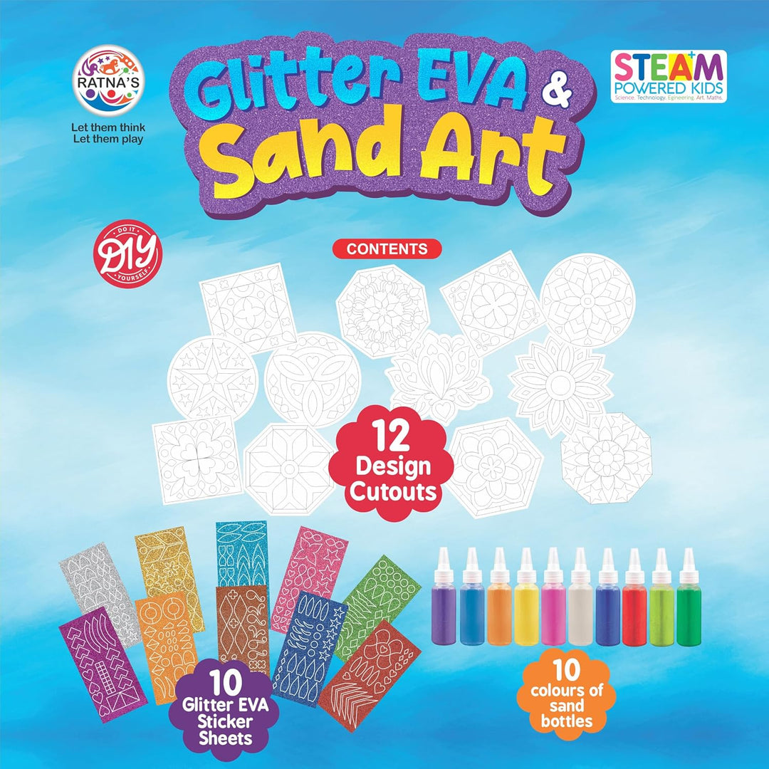 Ratna's Glitter EVA & Sand Art Kit – Creative Steam Activity Kit