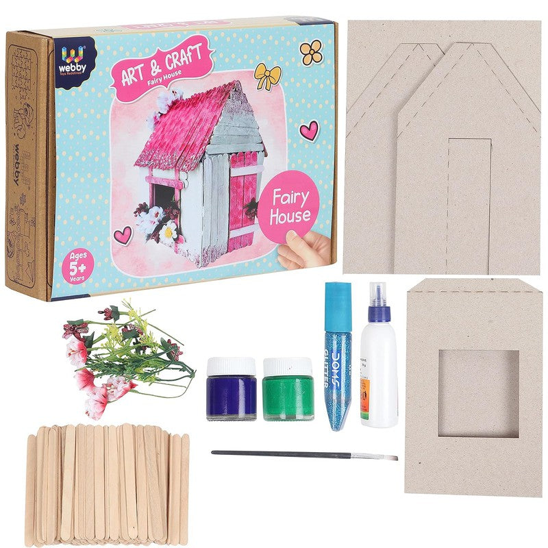 DIY Art and Craft Fairy House Build and Paint Activity Kit, Return Gift for Kids