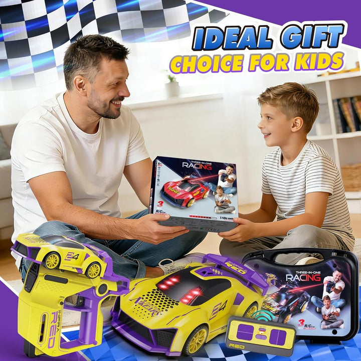 3 in 1 Super Sports Stunt Racing RC Car with Shooting Game