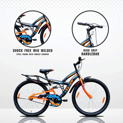 Xtreme 26T Rear Suspension Mountain Cycle (Black/Fluro Orange) | 12+ Years (COD Not Available)