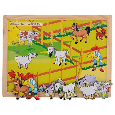 Magnetic Twin Play Tray - Animal Barn