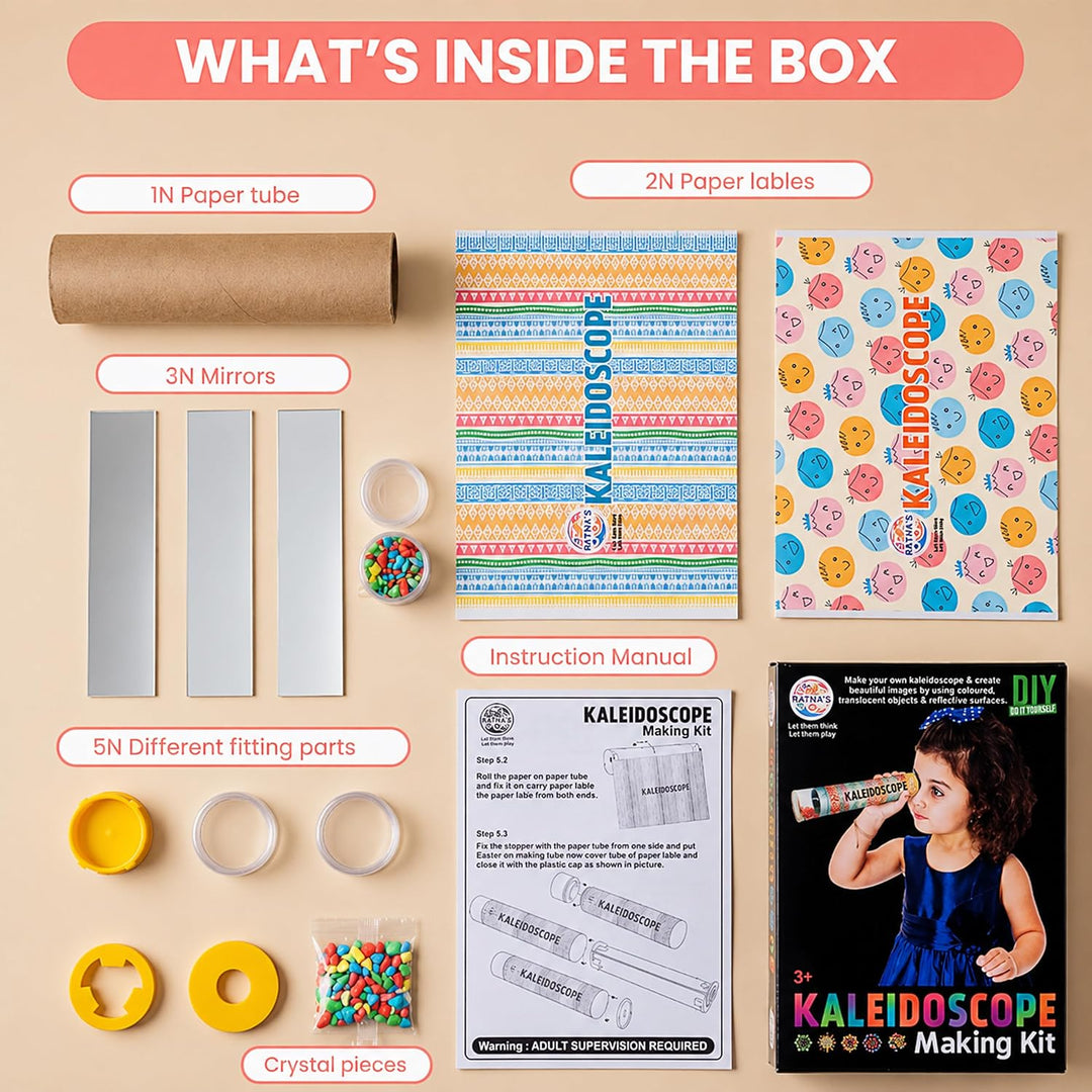 Ratnas Kaleidoscope Making DIY Kit – Creative Educational Activity
