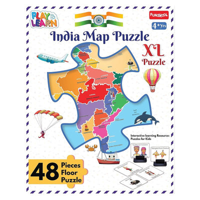 Original Funskool Play & Learn India Map 48 Pcs Puzzle