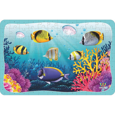 Underwater Fishes Wooden Jigsaw Puzzle, 108 Pieces