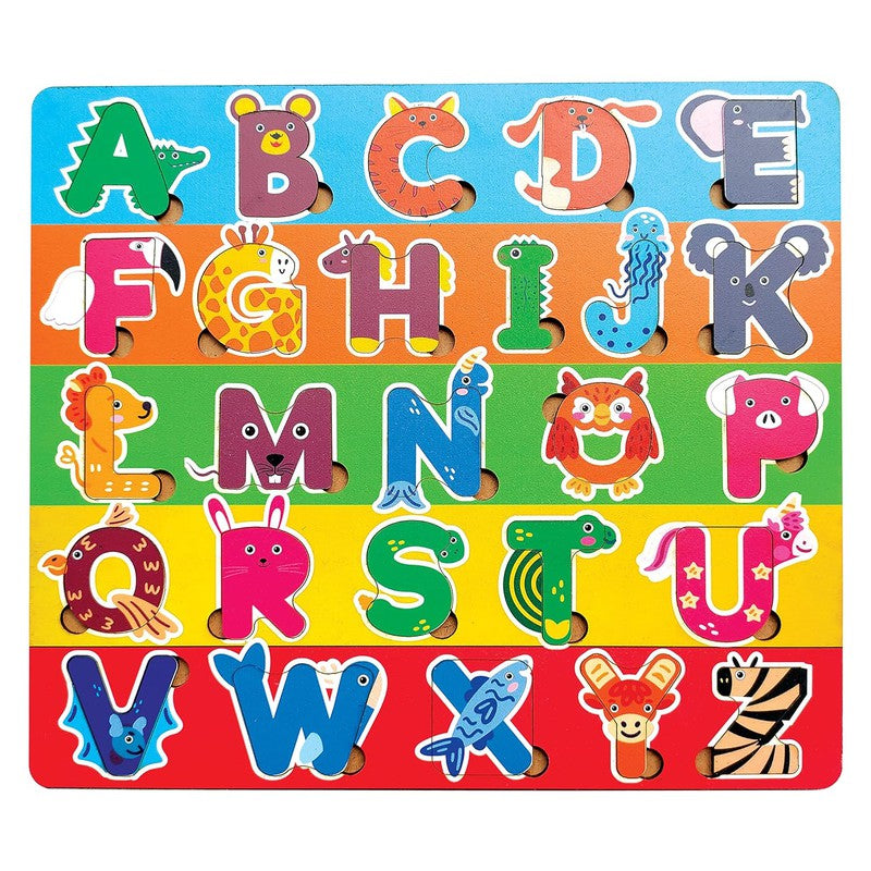 Wooden Alphabet Puzzle | Learning Educational Montessori Kids Toys