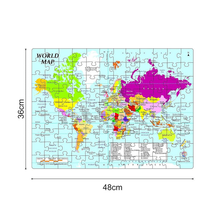 Ratna's World Map Jigsaw Puzzle – Match & Learn I 108 Pieces