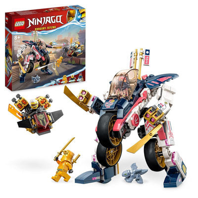 LEGO NINJAGO Sora’s Transforming Mech Bike Racer 71792 Building Toy Set (384 Pcs)