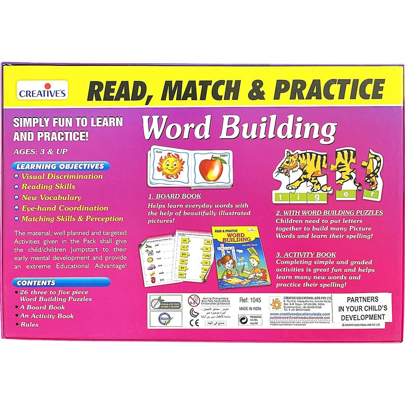Read, Match And Practice Word Building Puzzle (3-7 Years)
