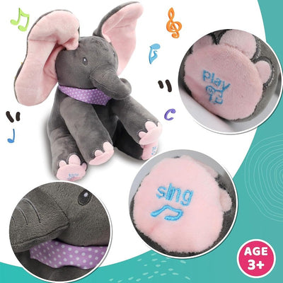 Peek A Boo Elephant Interactive Musical Talking Stuffed Animal