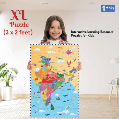 Original Funskool Play & Learn India Map 48 Pcs Puzzle