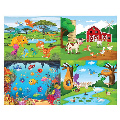 Original Funskool Play & Learn-Dino-Pets-Aquatic-Birds 4 in 1 Puzzle